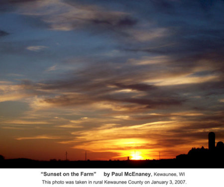 kewaunee farm sunset 02-01-07