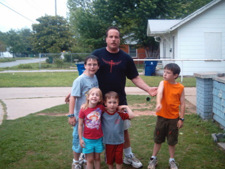 my husband Mike and 4 of our 5 kids