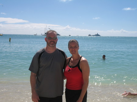 On the beach in St. Thomas