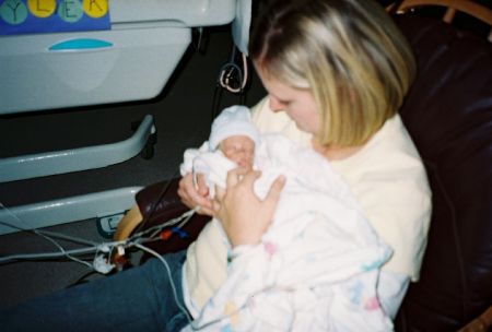 Aunt Nicky holding baby TyTy
