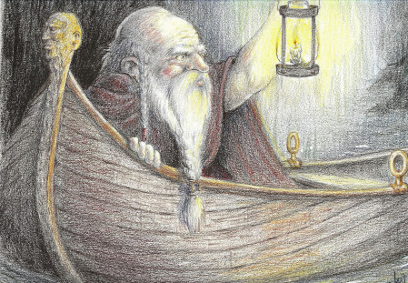 Old man in a boat