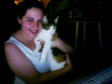 Webcam pic of Mandy and her Baby