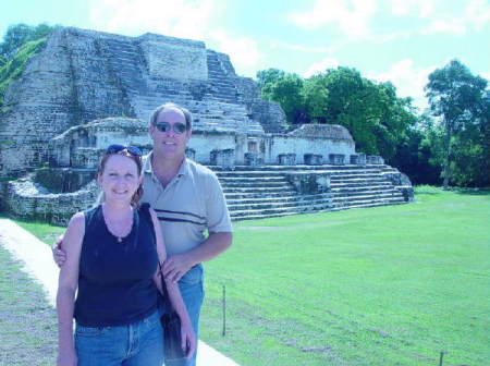 Mike and Cindy at Atun-Ha, Belize