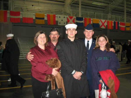 The Family at Justins Navy Graduation