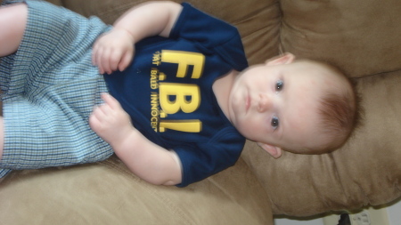 his FBI shirt