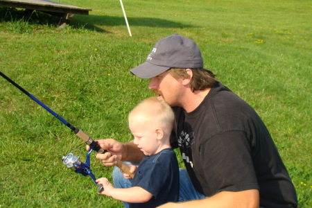 Grandpa And Devin 1st fishing together