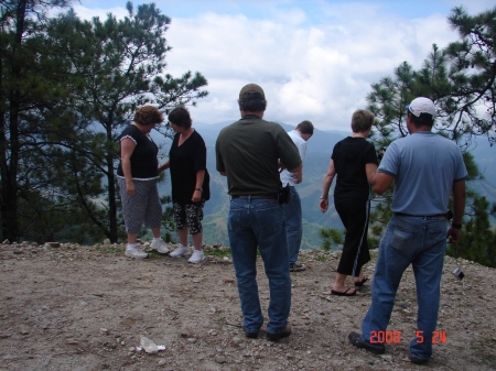looking at the overlook of the mountains