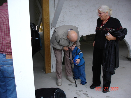 Toby, Grammy and Grandpa Beach