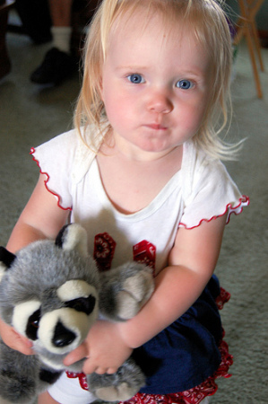 Kayla and Rocky the Racoon