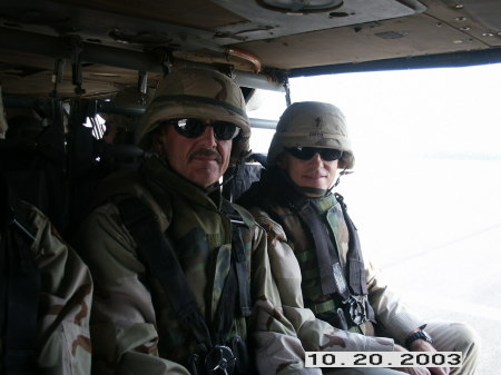 Flying in BlackHawk over Iraq