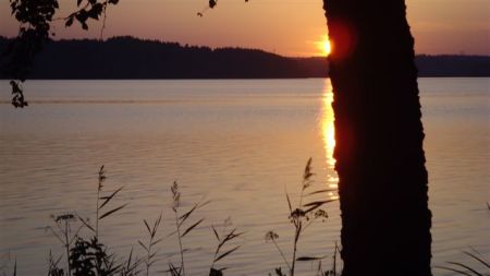 view of the lake from our house