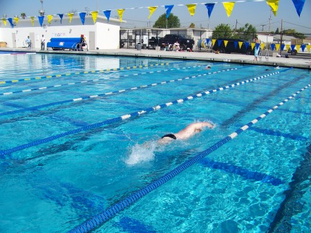 Greg Swimming in Valley H.S.'s new pool