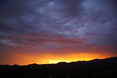 Sunset in Black Canyon City from our porch