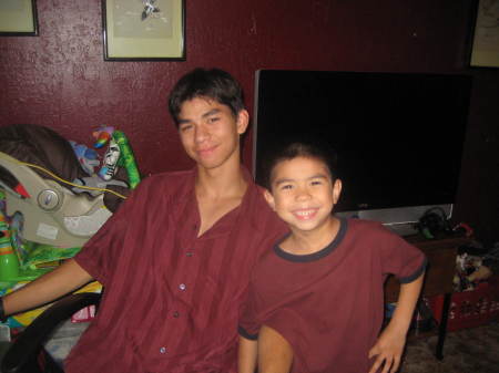 My sons Reuben and Gabriel