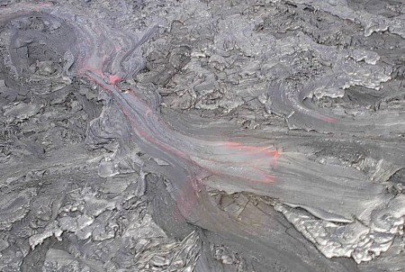 Kilauea lava into tube