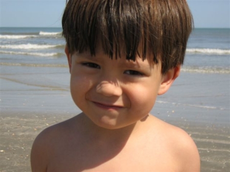 Nicolas at the beach