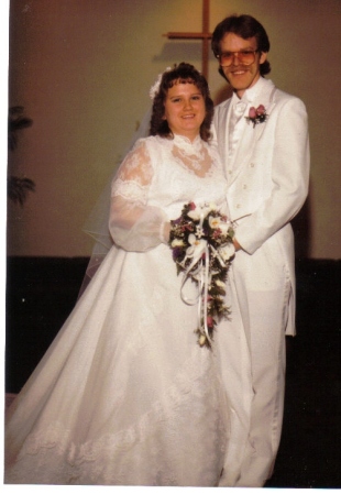 Me & Marlanda wedding day (Mar. 85)