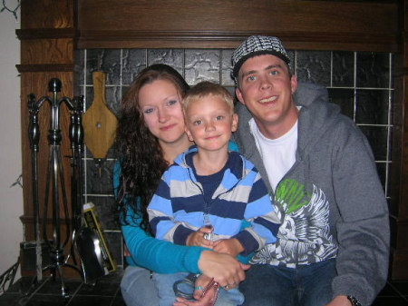 Our son Chris  with his wife Amber and son Jac