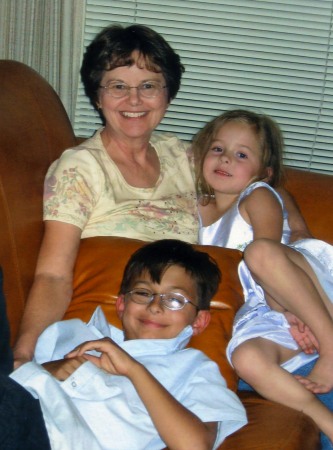 Patti with youngest grandchildren