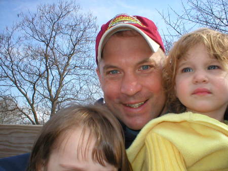 On a hayride with my daughters