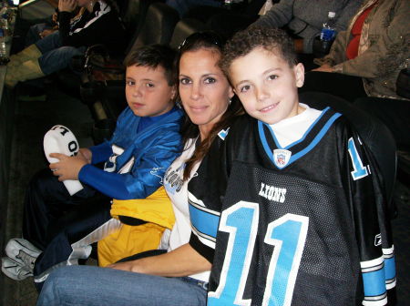 Lions game with my two favorite boys