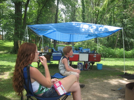 Our site at camp, Lake Mississewa, In