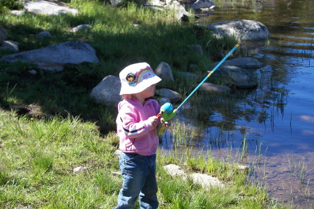 Hailey fishing at Adalaide