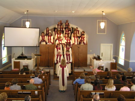 Our Choir in the "Singing Cross."