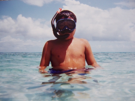 Mikey snorkeling