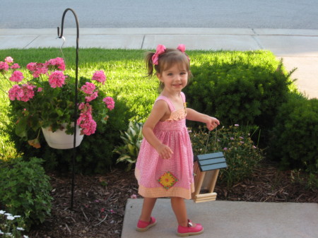 Sweet little Megan at Grandma's