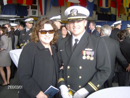 LTJG Darren Denyer and me (mom)