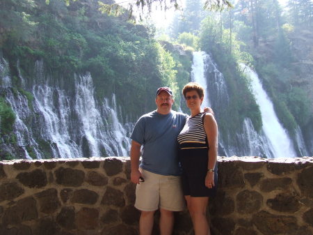 My wife Joan and I at Burney Falls