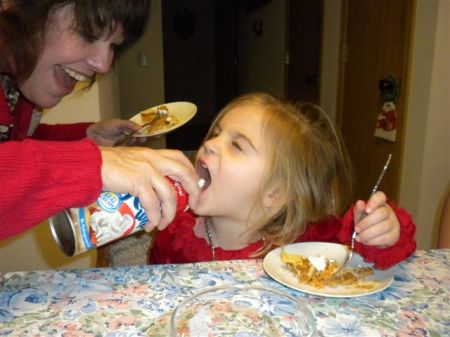 Granddaughter Charlie and a Can of RediWhip