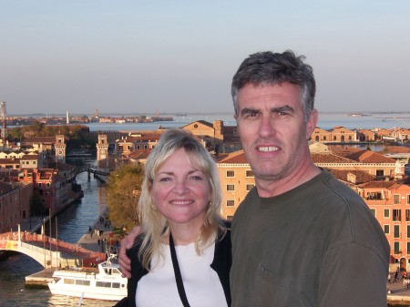 My husband and I in Venice, Italy.