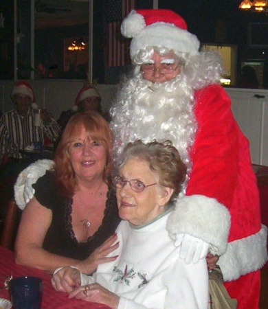 mom, Me, Santa Her last Christmas 2007