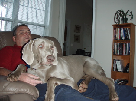 my grandpuppy & me  - kim & jeffs dog