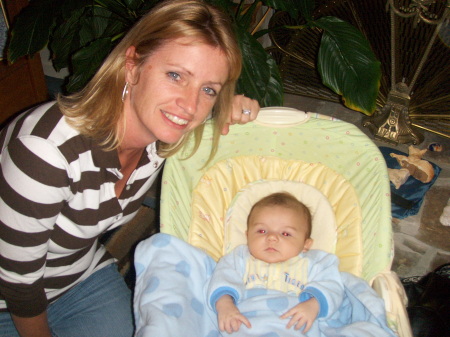 Kevin's wife Heidi with baby Tyler-Fall 2007