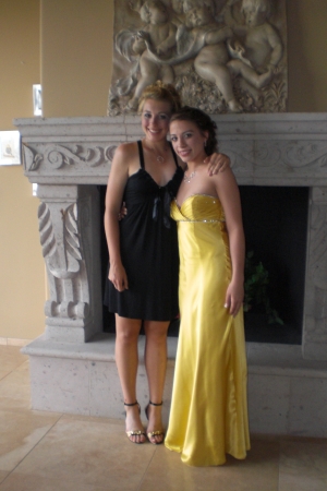 Brianna and Her Friend getting ready for Prom