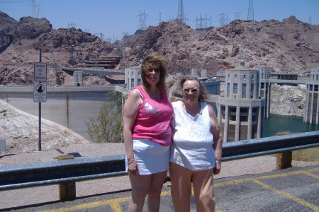 my mom and i on are trip at hoover dam