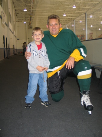 Max and Me at my hockey game July 2008