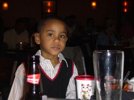 My grandson Damarion,no he's not drinking!!
