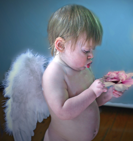 I specialize in angel photo's- granddaughter