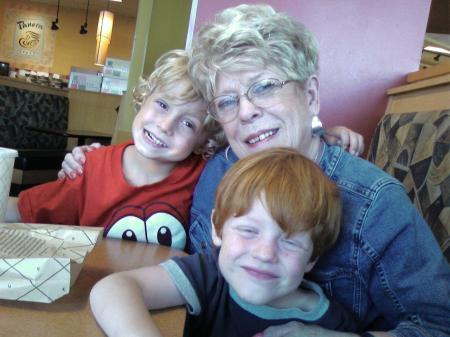 With 2 of my 6 Grandchildren/Kellen and Afton
