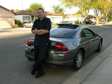 My son Matthew with his car