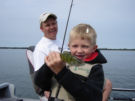 My boy and me fishing