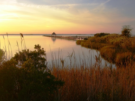 Ocean City Assawoman bay in the Fall