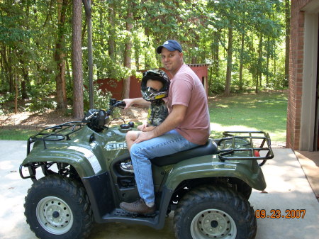 On the 4-wheeler.