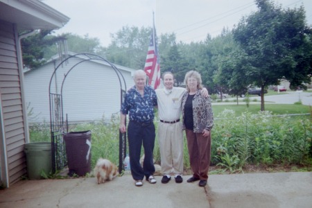 Uncle Rolland, me, Aunt Lois - Rockford, IL