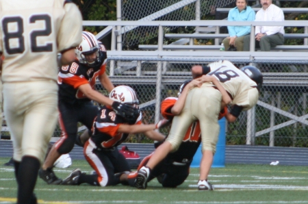 Marc making his first tackle #31, freshman