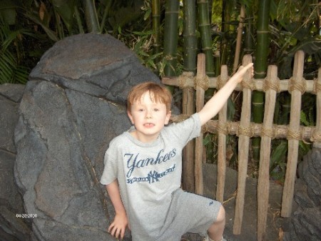 My son at Disneyland in May